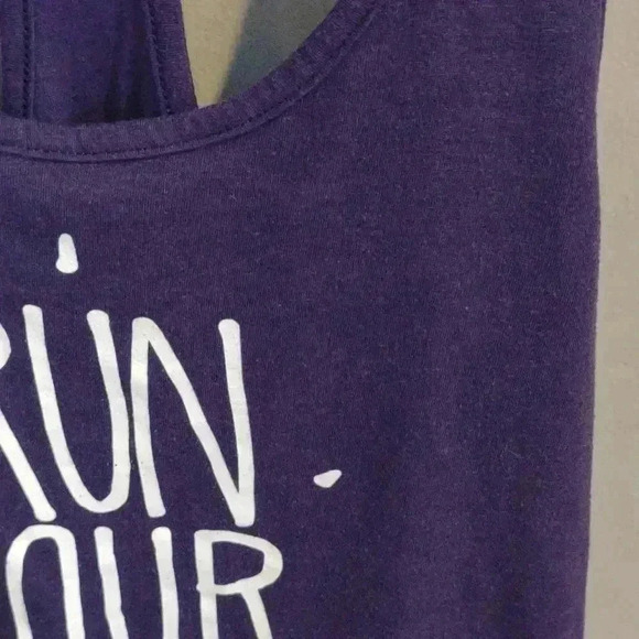 The Nike Tee purple racer back athletic cut women's large tank top - Picture 2 of 4